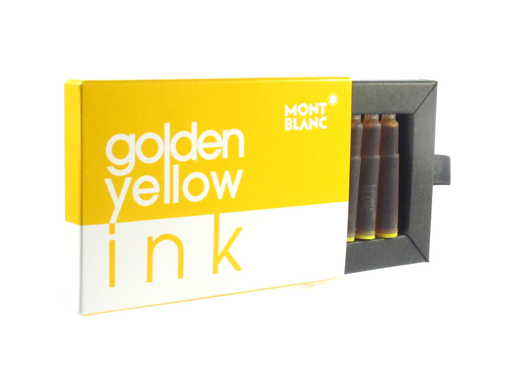 Montblanc Golden Yellow Fountain Pen Ink Cartridges Pack Of 8 - PensAndPencils.Net