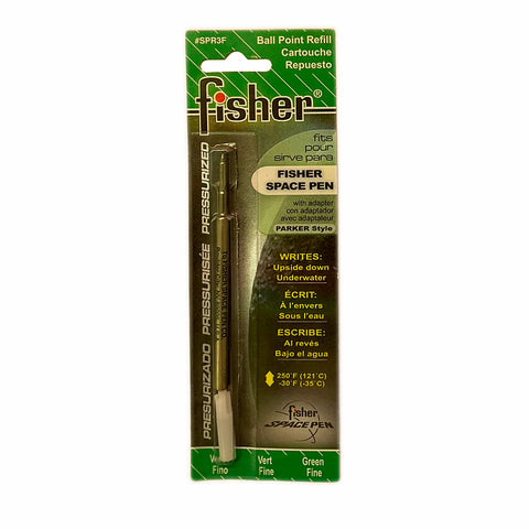 Fisher Space Parker Style Ballpoint Refill, Green Ink  Fisher Ballpoint Refills