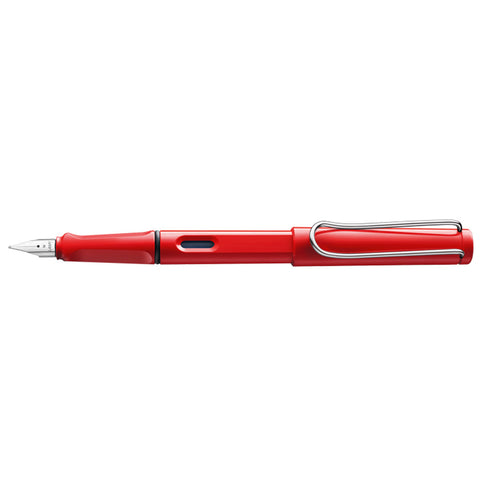 Lamy Safari Red Fountain Pen Fine Nib L16F - PensAndPencils.Net