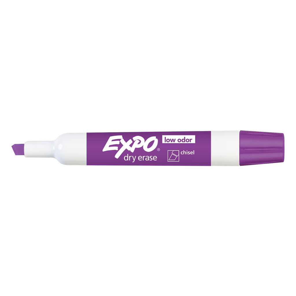 Expo Dry Erase Amethyst Chisel Tip Marker,  Low Odor  Expo Dry Erase Markers