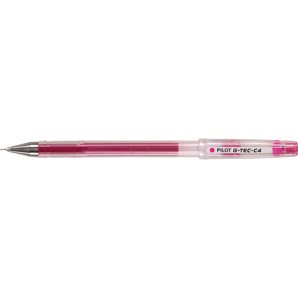 Pilot G-Tec C4 Gel Ultra Fine Pink Rollerball Pen - PensAndPencils.Net