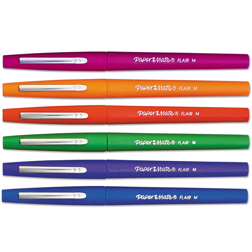 Paper Mate Flair Medium Felt Tip Pens Pack of 6 Colors  Paper Mate Felt Tip Pen