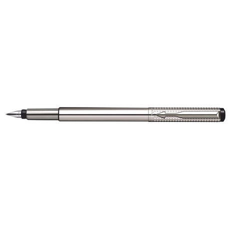 Parker Vector Premium Shiny Stainless Steel Chiselled Fountain Pen Fine  Parker Fountain Pens