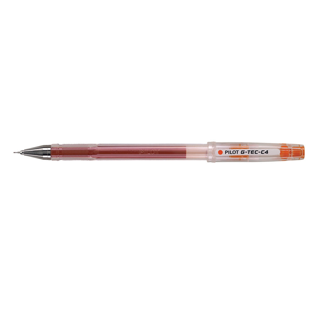 Pilot G-Tec C4 Gel Ultra Fine Orange Rollerball Pen - PensAndPencils.Net