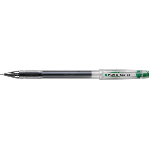 Pilot G-Tec C4 Gel Ultra Fine Green Thin Writing Rollerball Pen - PensAndPencils.Net