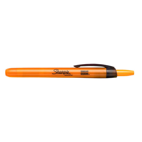 Sharpie Highlighter Retractable Orange Narrow Chisel Tip  Sharpie Highlighter