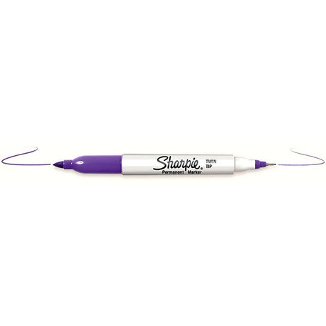 sharpie twin tip permanent double sided marker purple