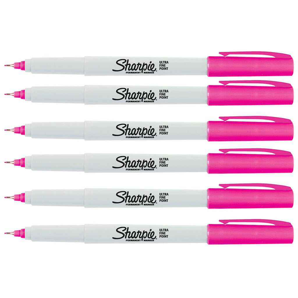 Sharpie Magenta Permanent Marker Ultra Fine Point Pack of 6  Sharpie Markers