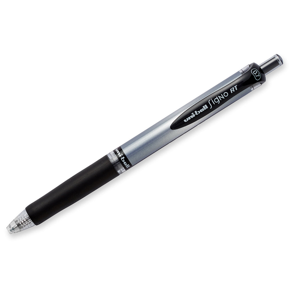 Uni Ball Signo 0.7 Gel RT Medium Black Retractable Gel Pen 65940  Uni Ball Gel Ink Pens