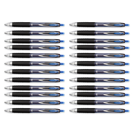 Uni Ball Signo 207 Blue Medium 0.7mm Blue Retractable Gel Ink Pen Bulk Pack of 24  Uni-Ball Gel Ink Pens