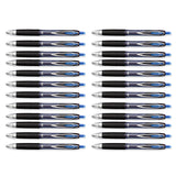 Uni Ball Signo 207 Blue Medium 0.7mm Blue Retractable Gel Ink Pen Bulk Pack of 24  Uni-Ball Gel Ink Pens