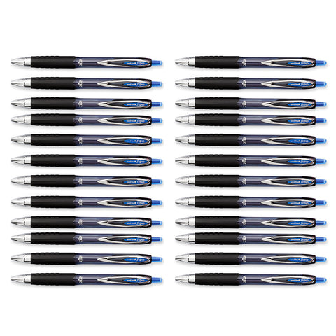 Uni Ball Signo 207 Blue Medium 0.7mm Blue Retractable Gel Ink Pen Bulk Pack of 24