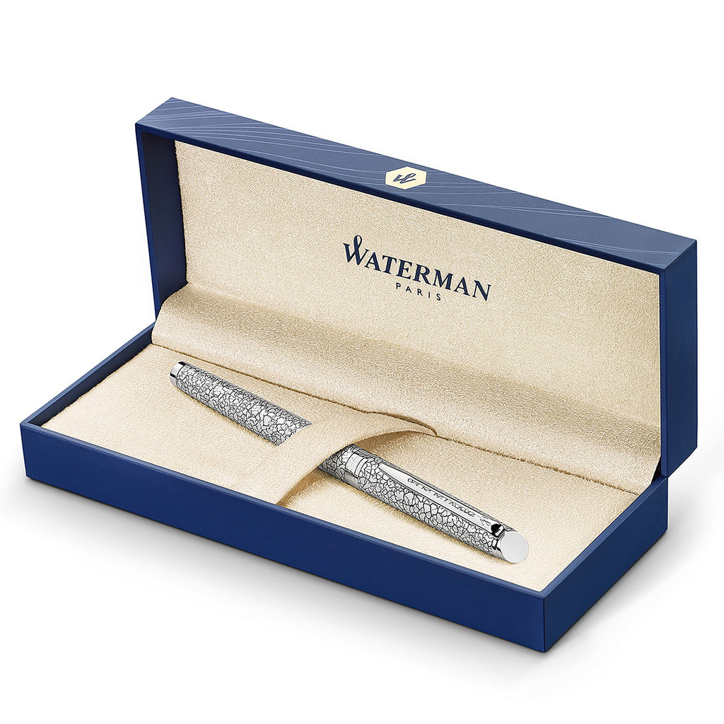 Waterman Hemisphere Deluxe Cracked Marble Fountain Pen Fine Fountain Pen