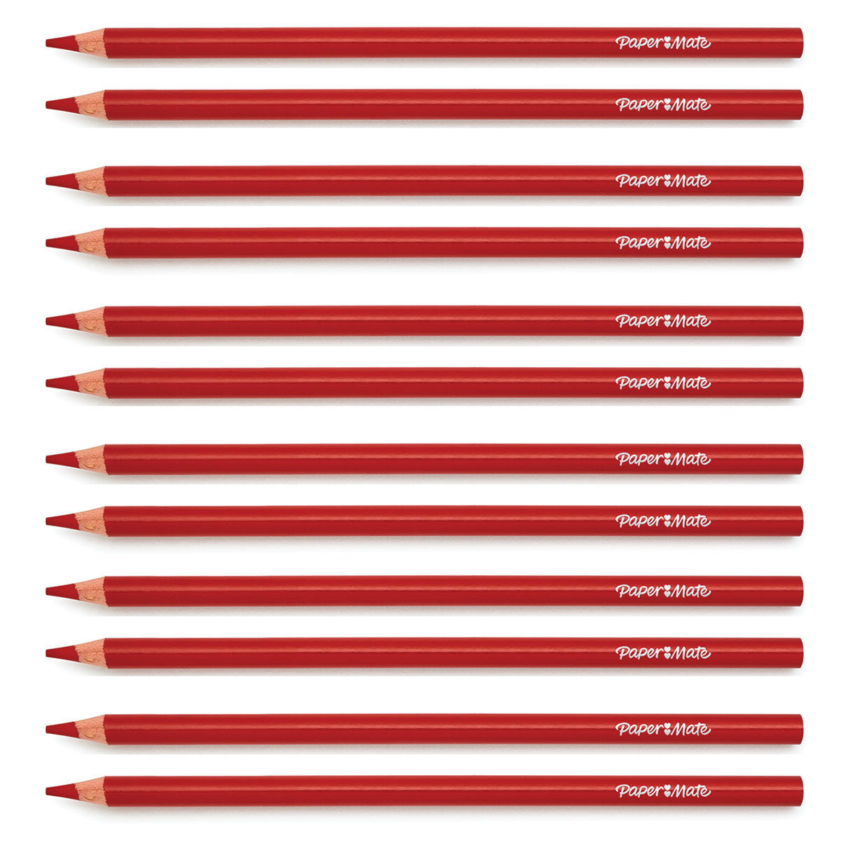 Paper Mate Colored Pencils Red Pack of 12 (Writes Red)  Paper Mate Pencils