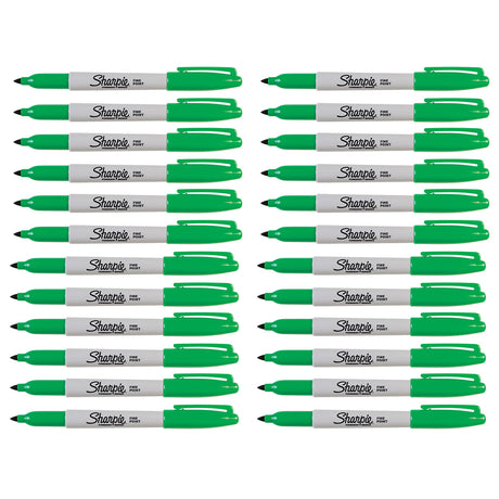 Sharpie Green Fine Point Markers, Bulk Pack of 24  Sharpie Markers