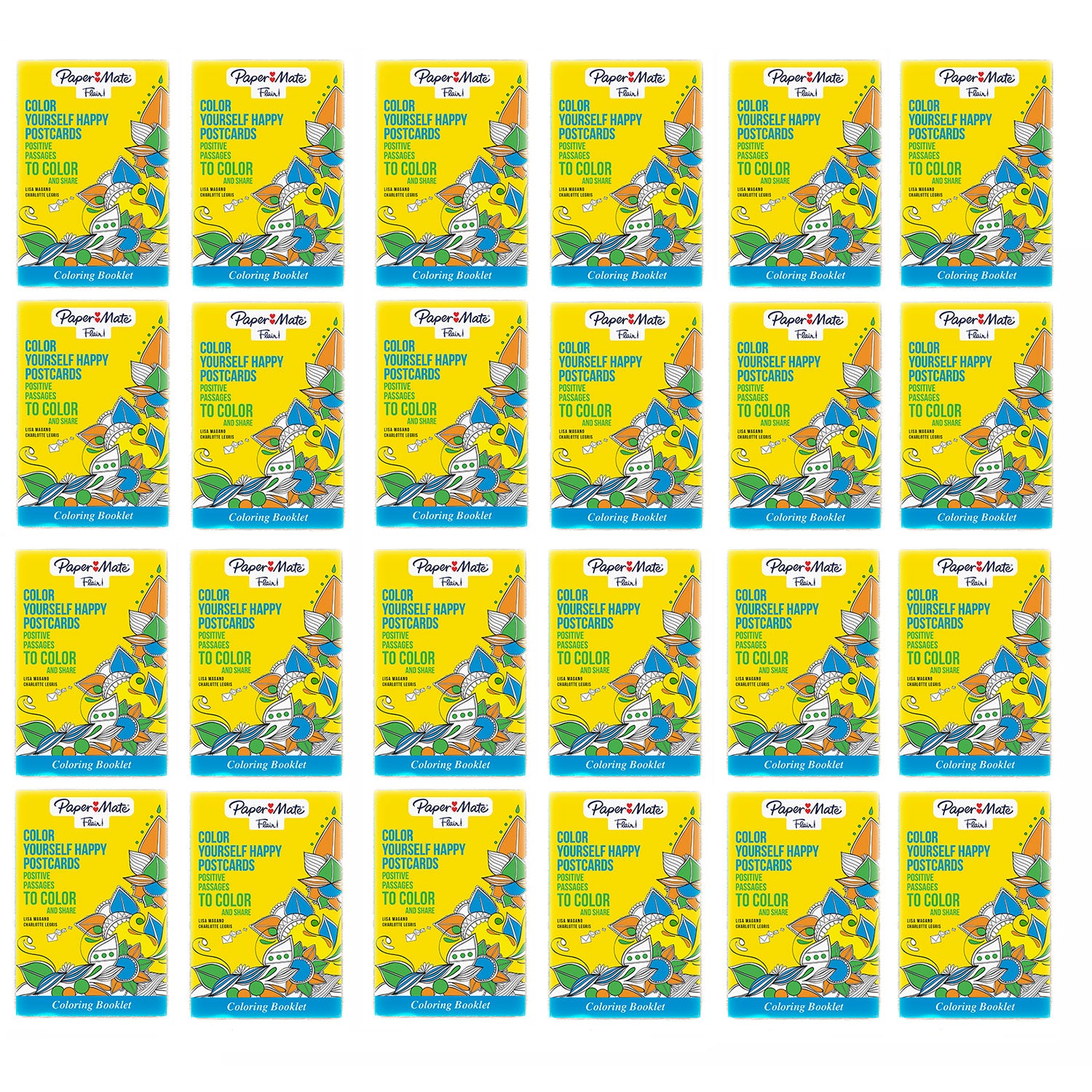 Color Yourself Postcards Adult Coloring Book 16 Postcards - Bulk Pack of 24  Paper Mate Coloring Books