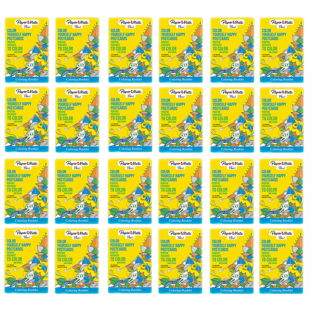 Color Yourself Postcards Adult Coloring Book 16 Postcards - Bulk Pack of 24