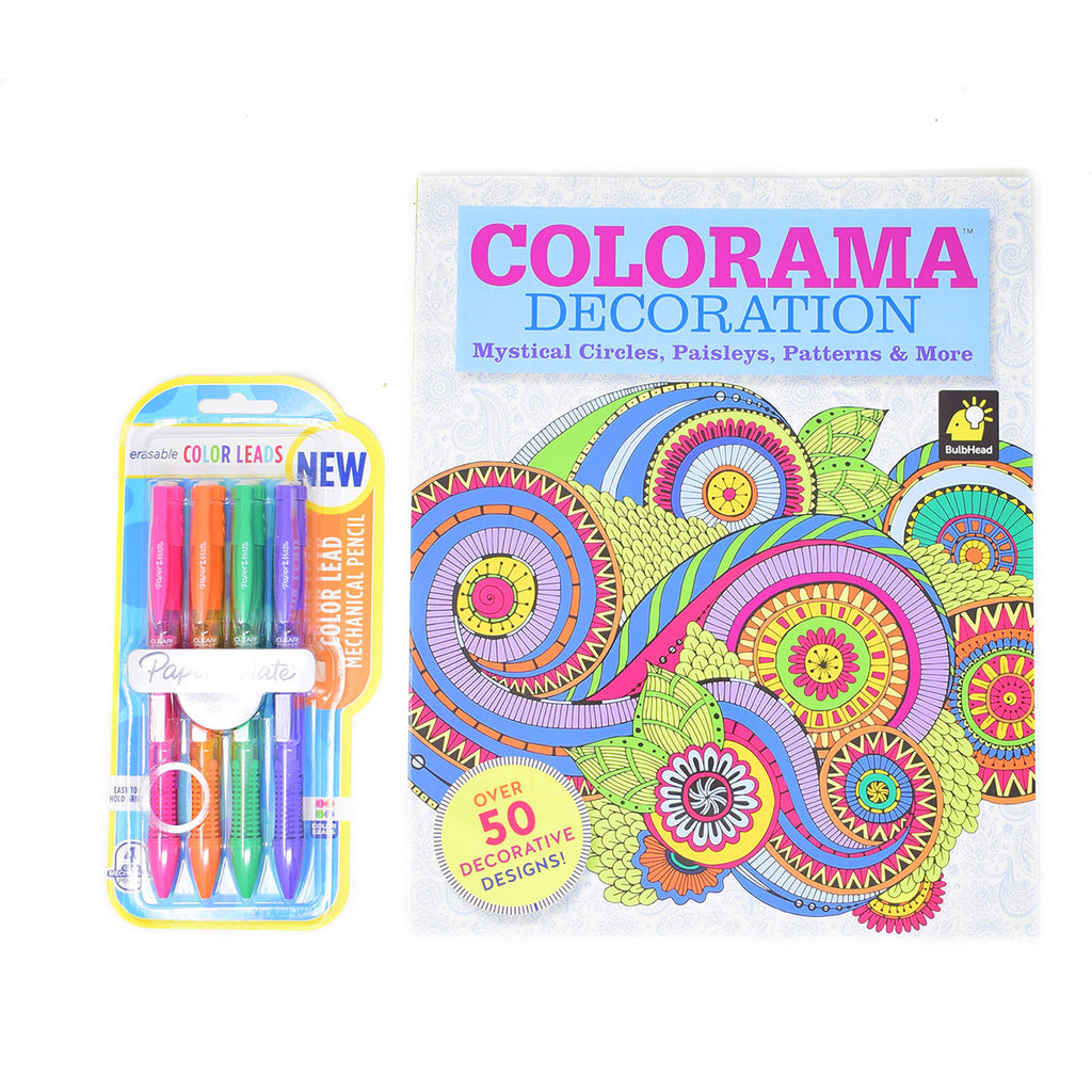 Colorama Adult Coloring Book with Pencils, Mystical Circles, Paisleys, Patterns, 50 Designs  Colorama Coloring Books
