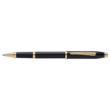 Cross Century II Black Lacquer, Gold Trim Rollerball Pen 414-1  Cross Rollerball Pens