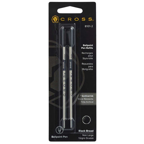 Cross Ballpoint Pen Refill Black Broad 8101 Pack of 2  Cross Ballpoint Refills