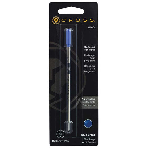 Cross Blue Refill for Cross Ballpoint Pens, Broad, 8100