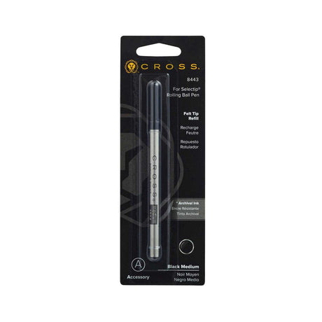 Cross Rollerball Refill Black Medium, Felt Tip, 8443  Cross Ballpoint Refills