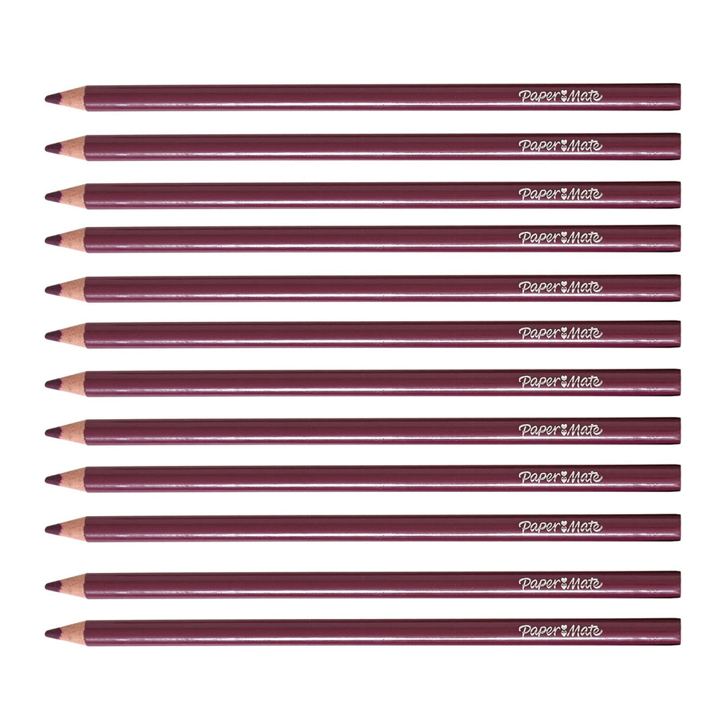 Paper Mate Colored Pencils Magenta Pack of 12 (Writes Magenta)