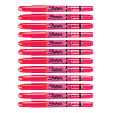 Sharpie Pink Highlighter Stick Chisel Tip with Ink Indicator and Pocket Clip Dozen  Sharpie Highlighter