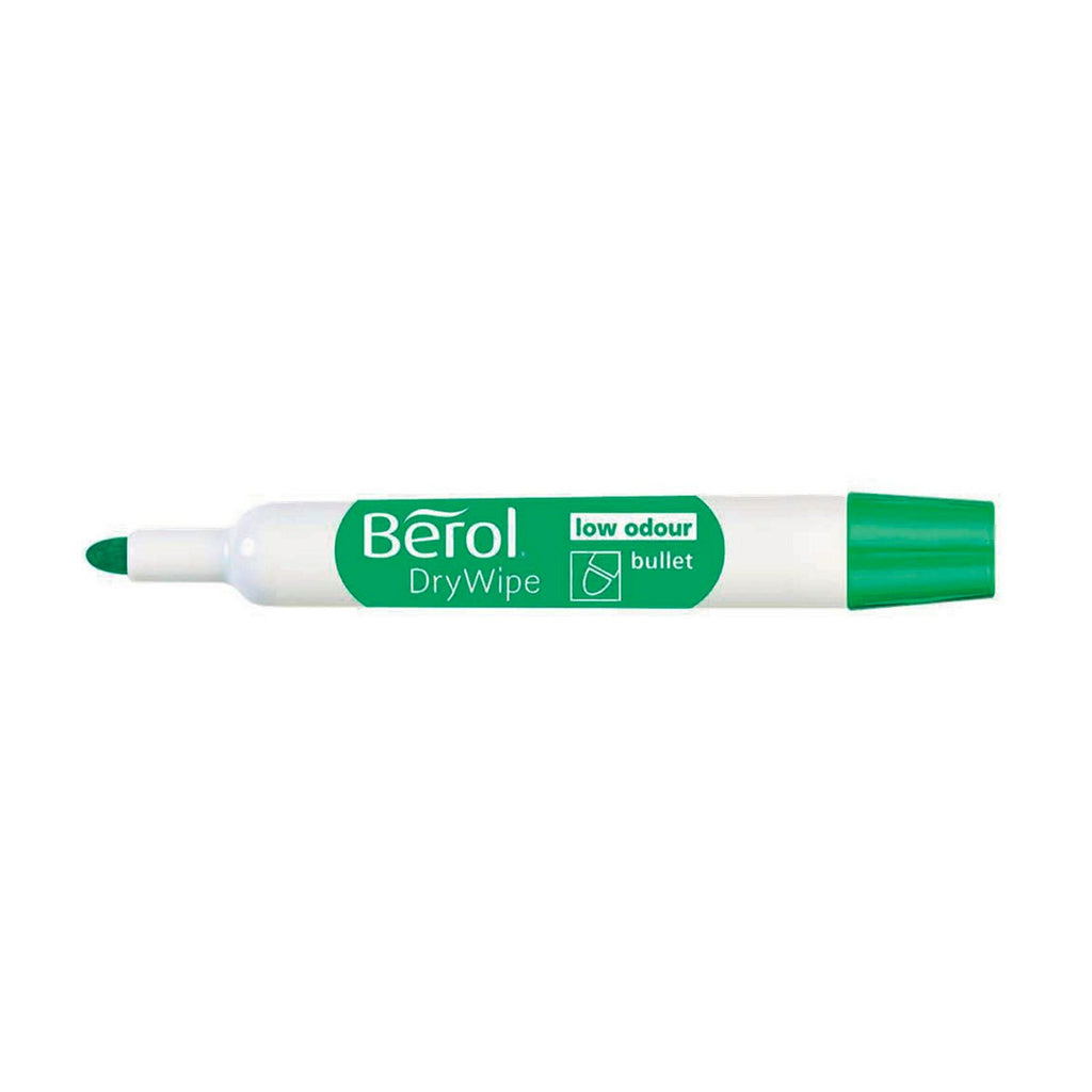 Berol Dry Erase Marker Green Bullet Tip  Berol Dry Erase Markers