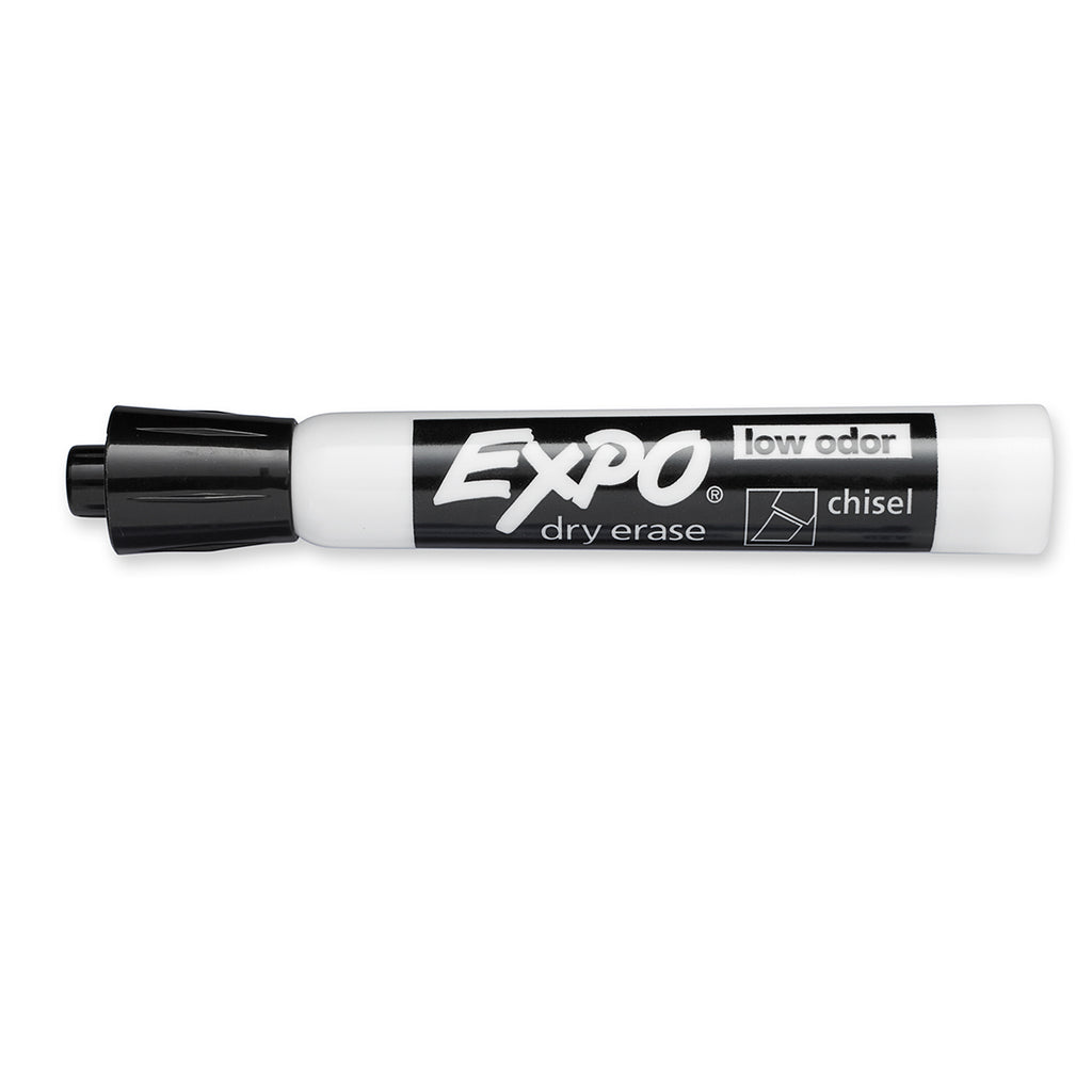 Expo Dry Erase Marker Chisel Tip Black Dozen