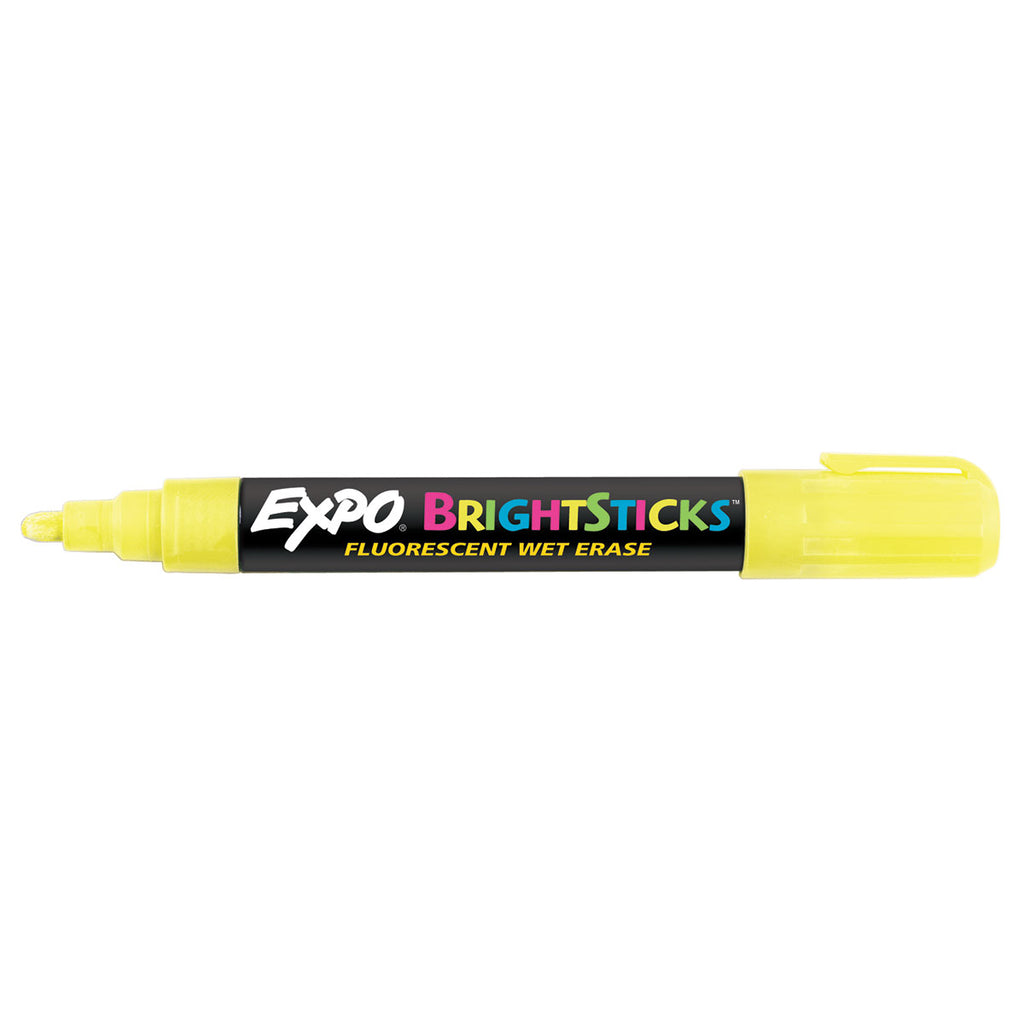 Expo Bright Sticks Fluorescent Yellow Blackboard Marker, Bullet Tip  Expo Dry Erase Markers