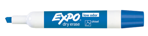 Expo Dry Erase Blue Low Odor Chisel Tip Marker  Expo Dry Erase Markers