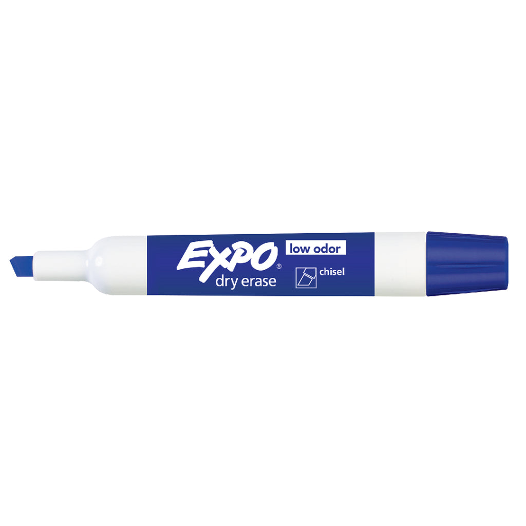 Expo Dry Erase Sapphire Low Odor Chisel Tip Marker  Expo Dry Erase Markers