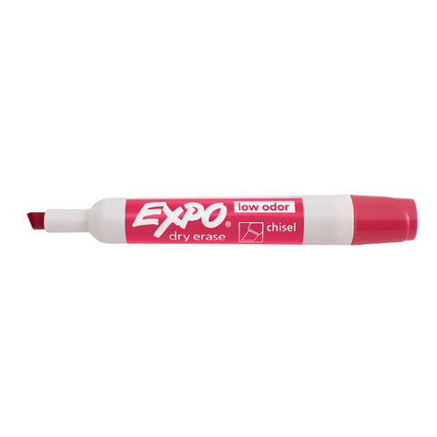 Expo Garnet Dry Erase Low Odor Marker Chisel Tip  Expo Dry Erase Markers