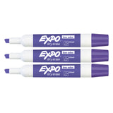Expo Purple Dry Erase Markers Chisel Tip Pack of 3