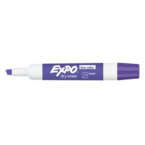 Expo Dry Erase Purple Low Odor Chisel Tip Marker  Expo Dry Erase Markers