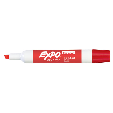 Expo Dry Erase Red Low Odor Chisel Tip Marker  Expo Dry Erase Markers