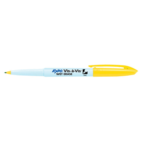 Expo Vis A Vis Yellow Wet Erase Marker Fine Point  Expo Dry Erase Markers