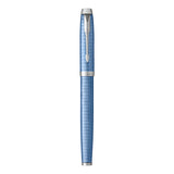 Parker IM Premium Blue Chrome Trim Rollerball Pen , Black Ink  Parker Rollerball Pens