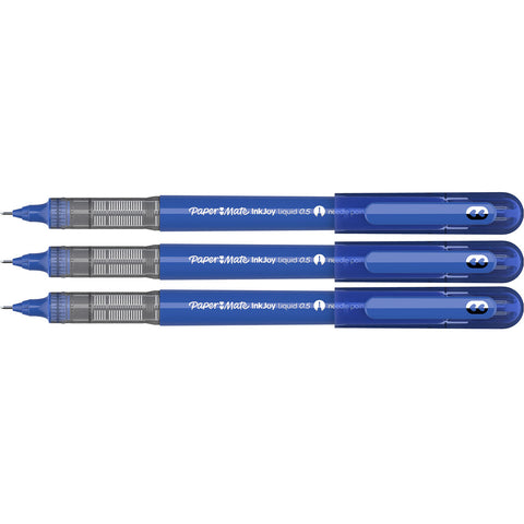 Paper Mate Inkjoy Liquid Needle Point Pen Blue 0.5 Pack of 3  Paper Mate Ballpoint Pen