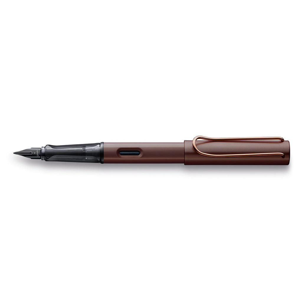 Lamy LX Marron (Brown) Fountain Pen Medium + Free 10 Lamy Bronze Cartridges  Lamy Ballpoint Pen