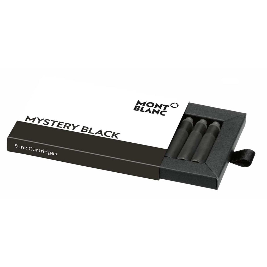 Montblanc Fountain Pen Ink Cartridges Mystery Black Pack of 8