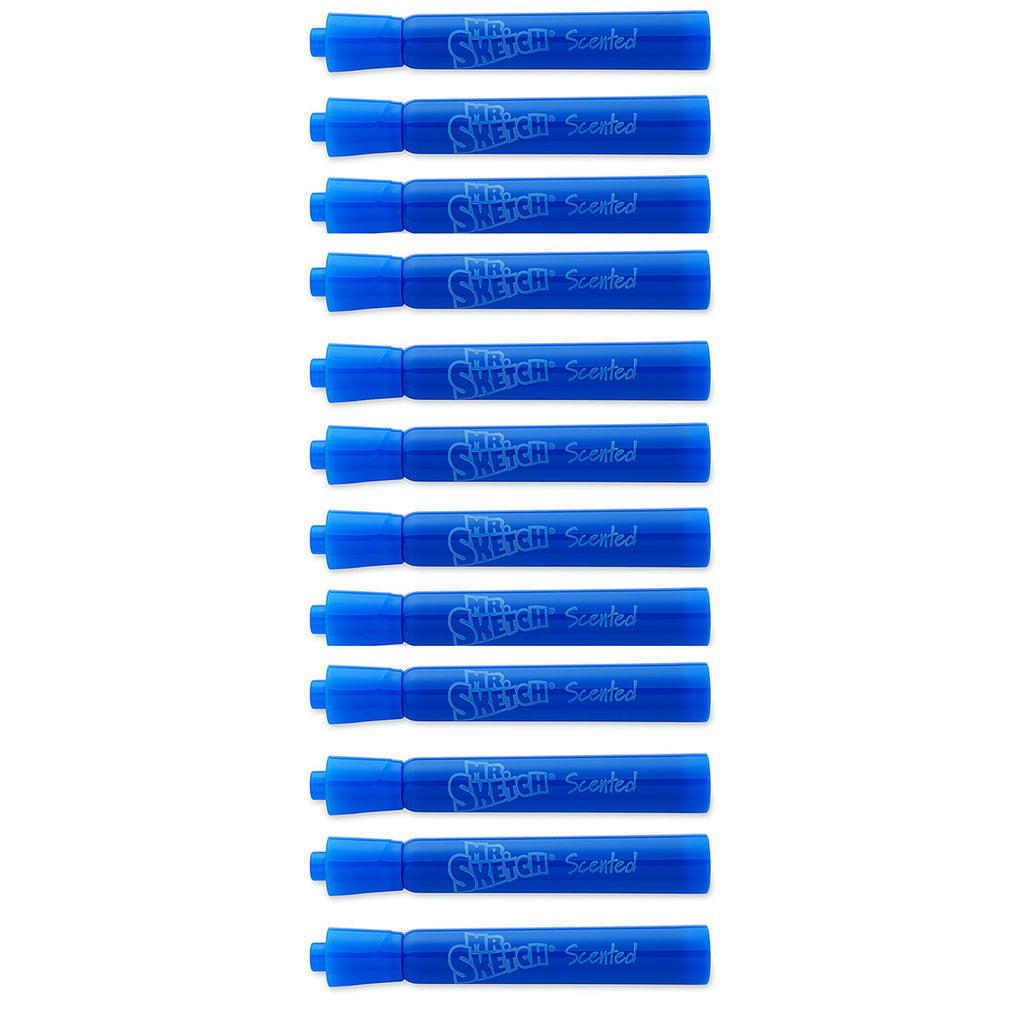 Mr. Sketch Blueberry Scented Markers Blue Color, Dozen Blueberry Smelling Markers  Mr Sketch Scented Markers