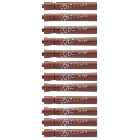 Mr. Sketch Cinnamon Scented Markers Chisel Tip Brown Color, Dozen  1906360