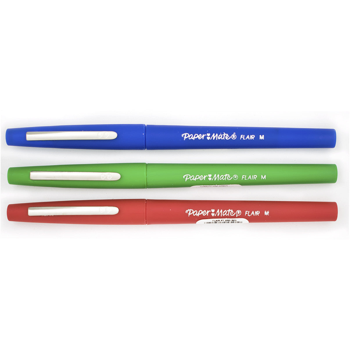 Paper Mate Flair Red, Green, Blue  Paper Mate Felt Tip Pen
