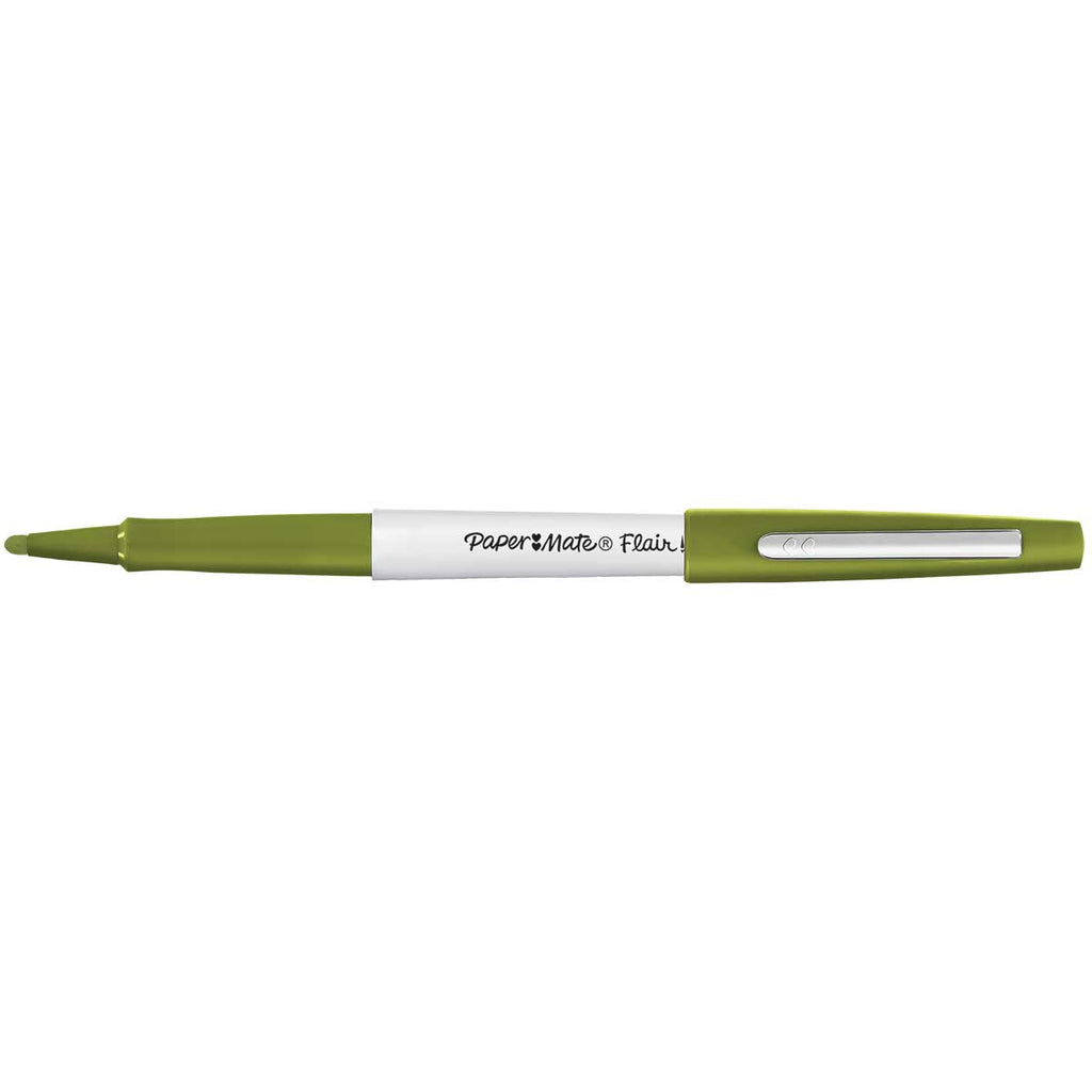 Paper Mate Flair Bold Olive 1.2mm Tip Felt Tip Pen