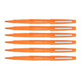 Paper Mate Flair Orange Felt Tip Pens Medium Point, Pack of 6  Paper Mate Felt Tip Pen