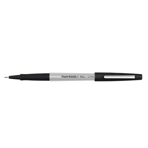 PAPER MATE 8430152 Felt Tip Pens,Black,PK12 804993563364