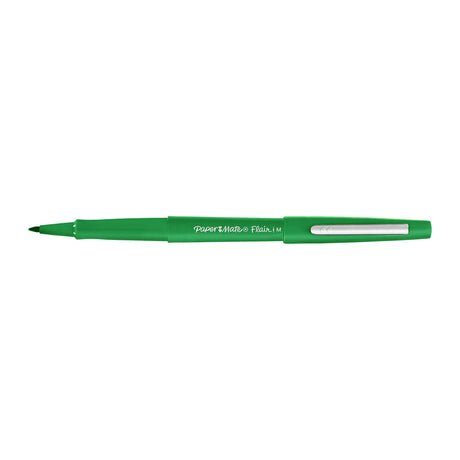 Paper Mate Flair Green Point Guard Felt Tip Pen Medium Pack of 6  Paper Mate Felt Tip Pen