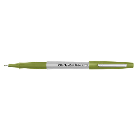 Paper Mate Flair Olive Green Ultra Fine Felt Tip Pen